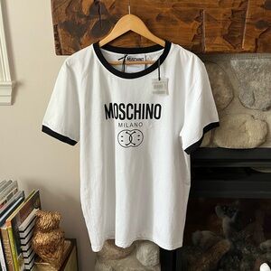 Moschino White and Black T-Shirt